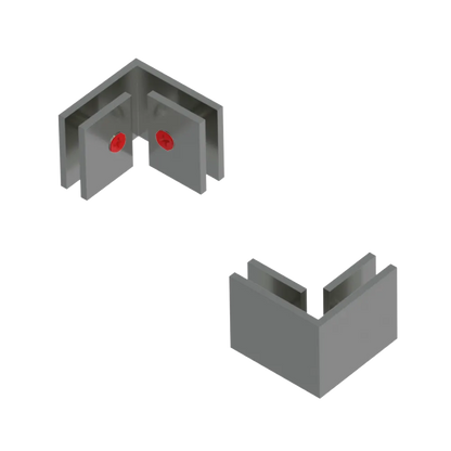 Rubinet 90 Glass to Glass Satin Nickel