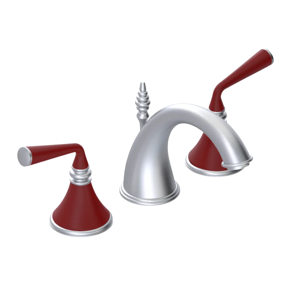 Rubinet Widespread Lav. Set. (less drain) Satin Chrome