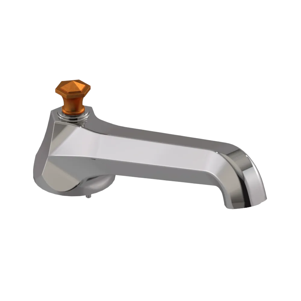 Rubinet Tub Filler Spout Deck Mount Polished Nickel