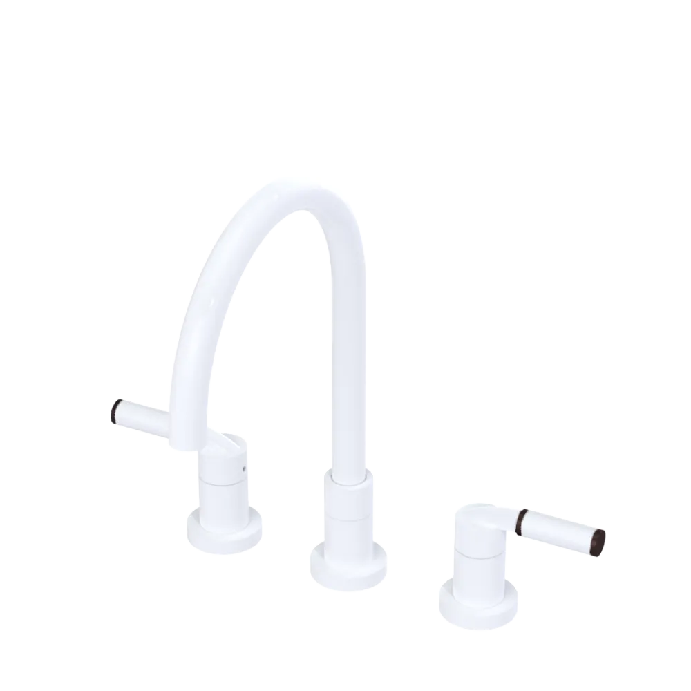 Rubinet Widespread Kitchen Set White