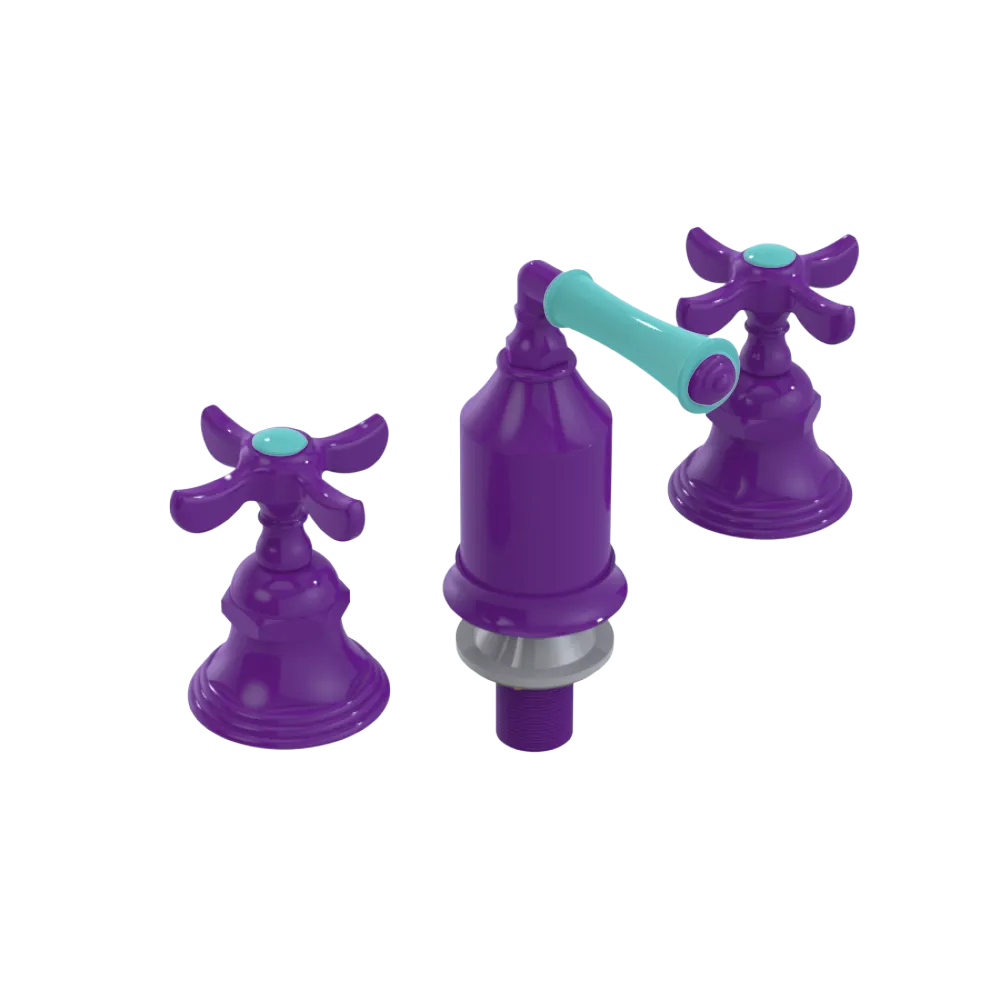 Rubinet Bidet Fitting with Spray, Diverter, and Vacum Breaker (Less Drain) Purple Haze