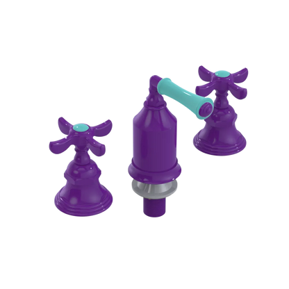 Rubinet Bidet Fitting with Spray, Diverter, and Vacum Breaker (Less Drain) Purple Haze