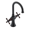 Rubinet Single Hole Dual Handle Lav. Set. (less drain) Matt Black