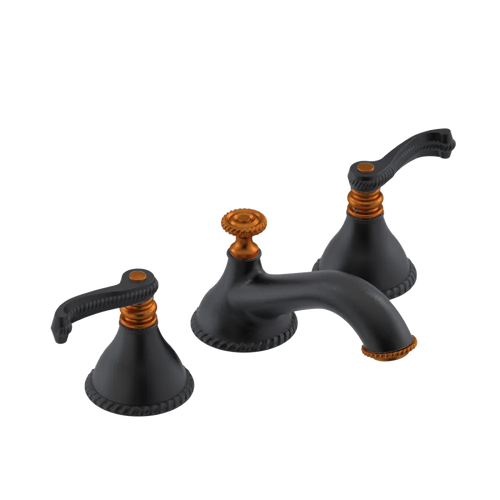 Rubinet Widespread Lav. Set. (less drain) Matt Black