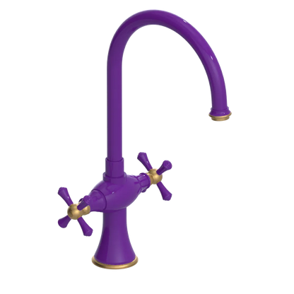 Rubinet Two Handle Single Hole Kitchen Set Purple Haze