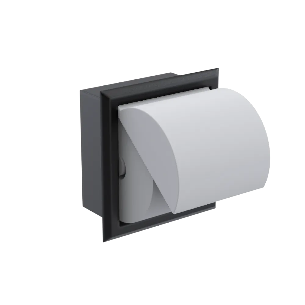 Rubinet RECESSED TOILET PAPER HOLDER Matt Black