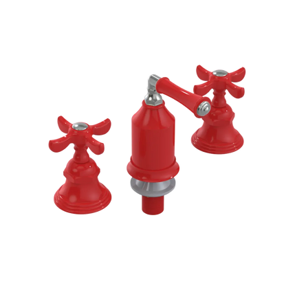 Rubinet Bidet Fitting with Spray, Diverter, and Vacum Breaker (Less Drain) Red