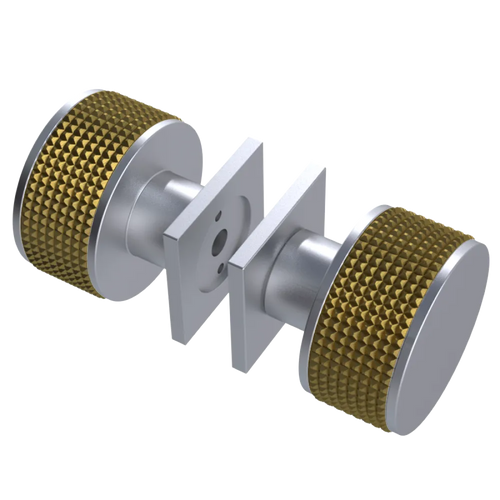 Rubinet Shower Door Knob (set) Satin Chrome