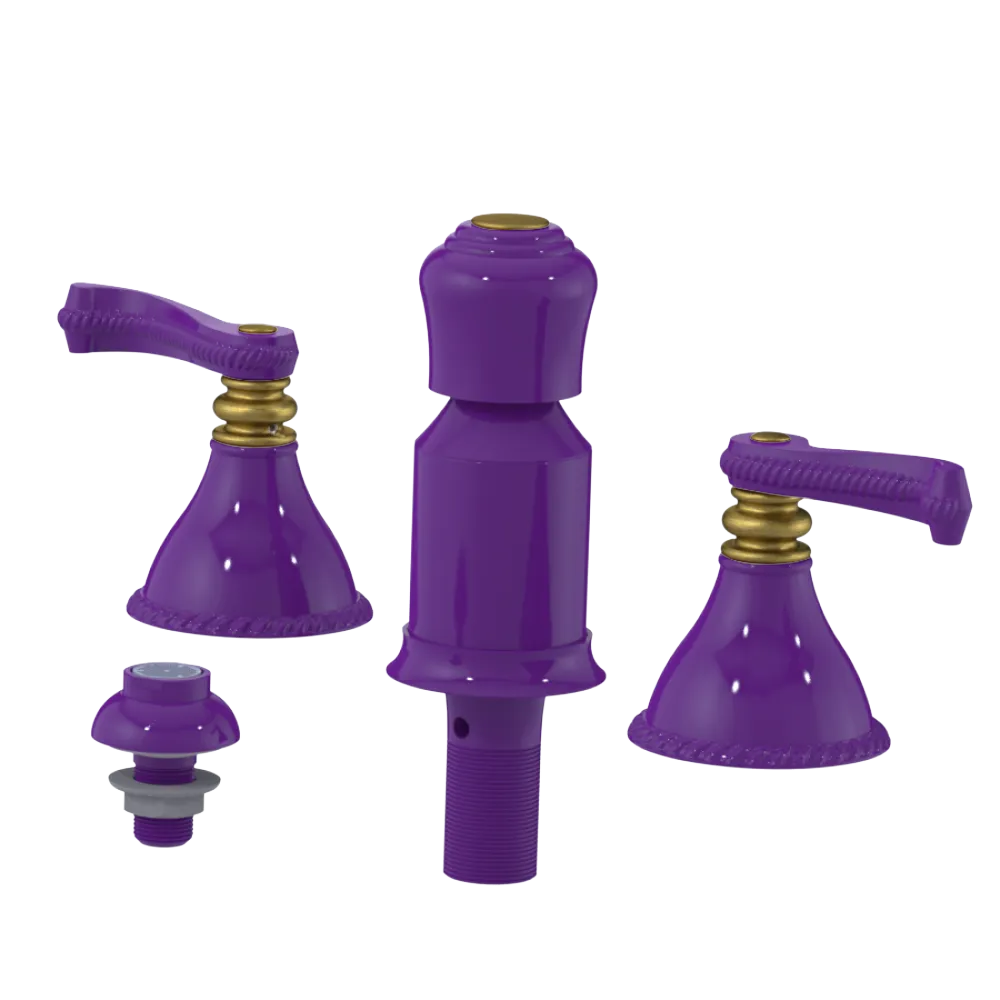Rubinet Bidet Fitting with Spray, Diverter, and Vacum Breaker (Less Drain) Purple Haze