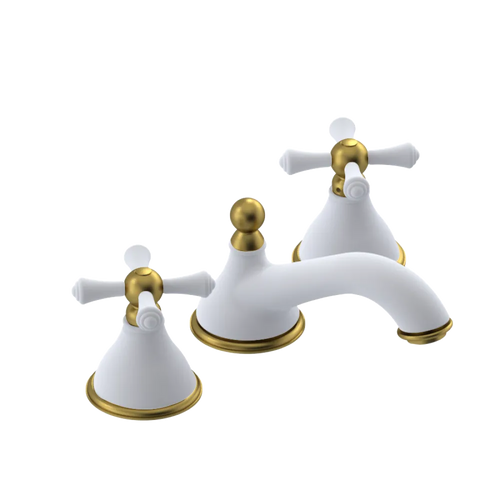 Rubinet Widespread Lav. Set. (less drain) Matt White