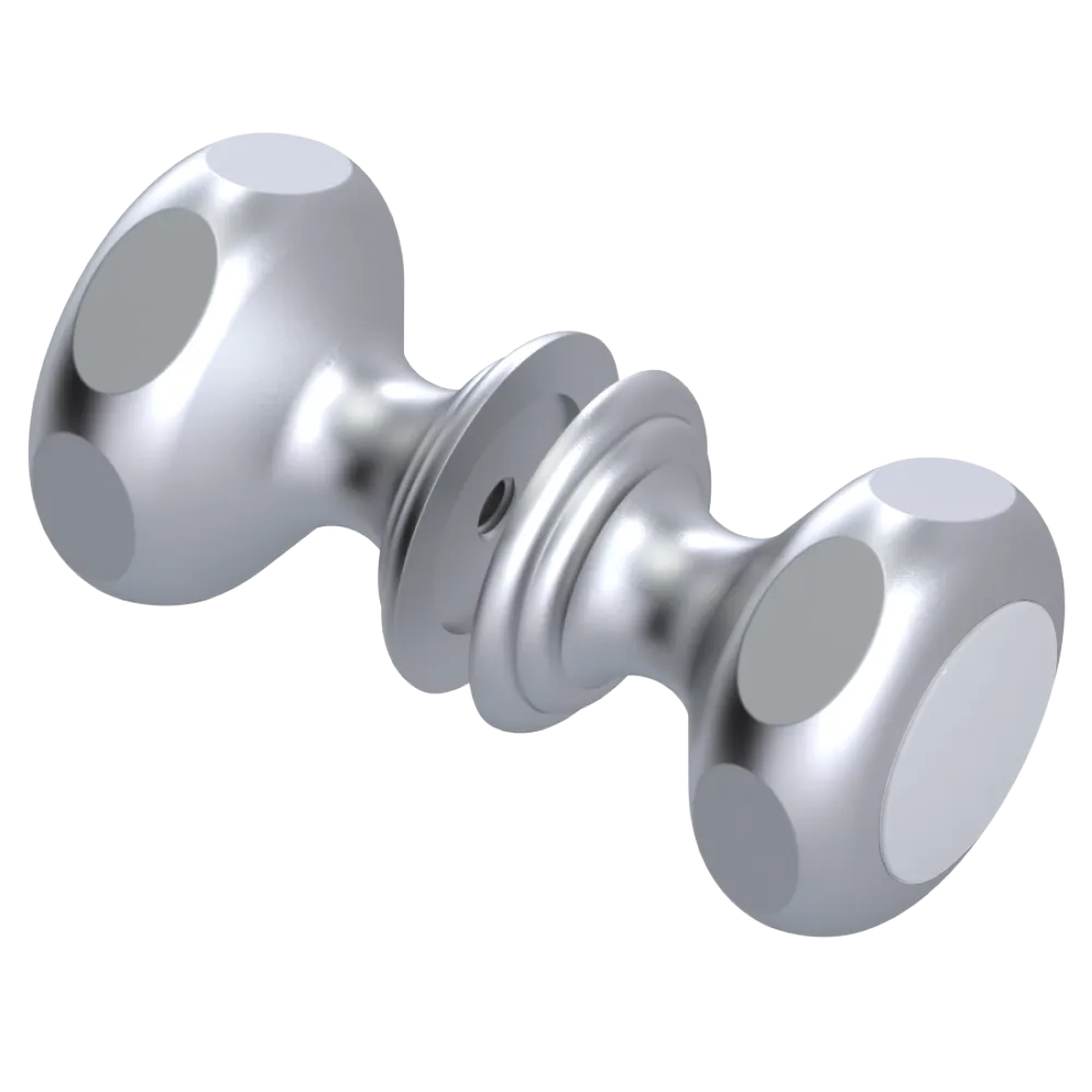 Rubinet Shower Door Knob (set) Satin Chrome