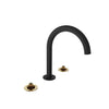Baril 8" c/c lavatory faucet (without handle), drain included