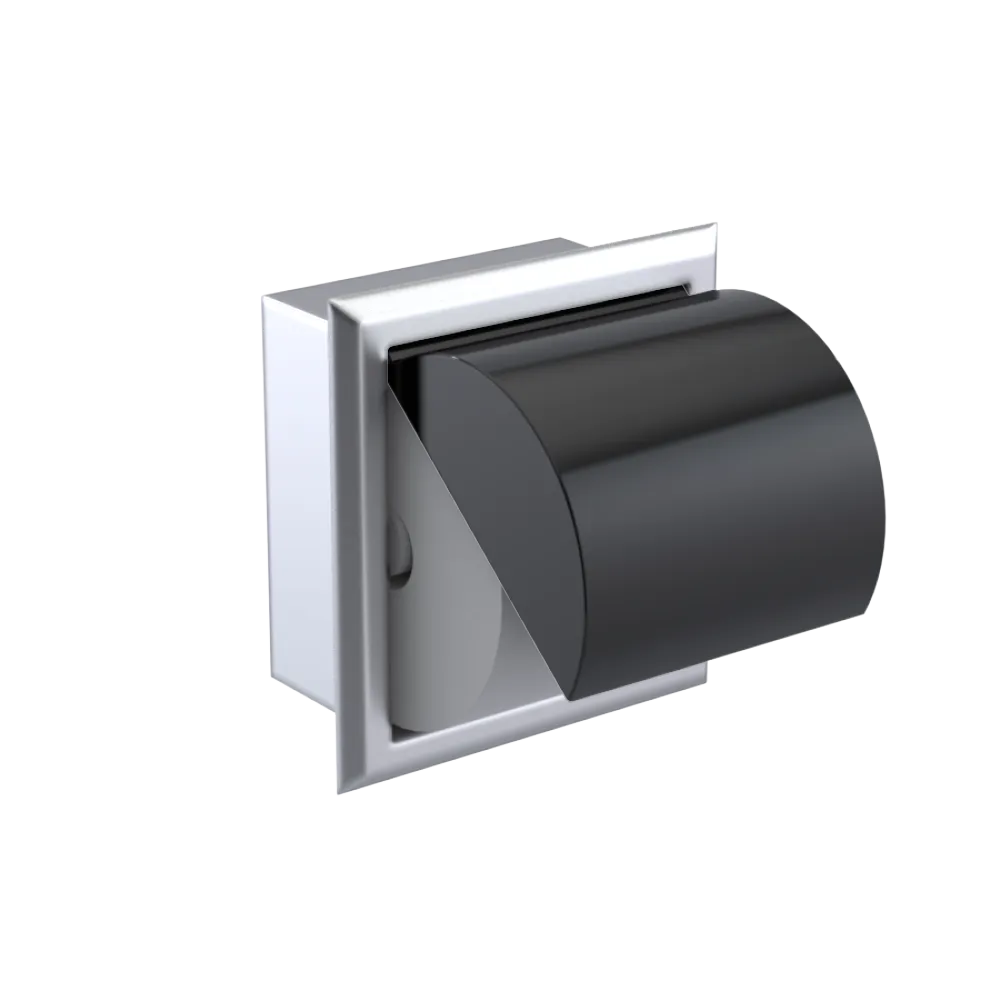 Rubinet RECESSED TOILET PAPER HOLDER Satin Chrome