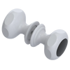 Rubinet Shower Door Knob (set) White