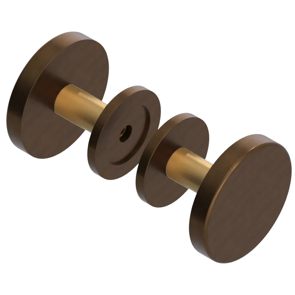 Rubinet Shower Door Knob (set) Tuscan Brass