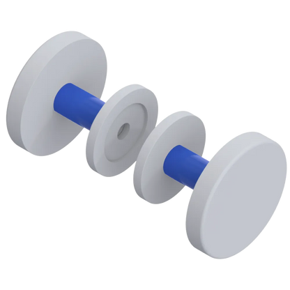 Rubinet Shower Door Knob (set) Matt White