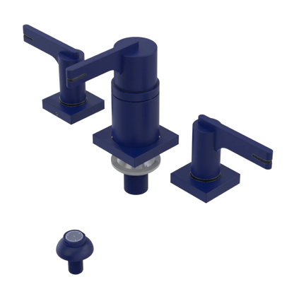 Rubinet Bidet Fitting with Spray, Diverter, and Vacum Breaker (Less Drain) Midnight Blue