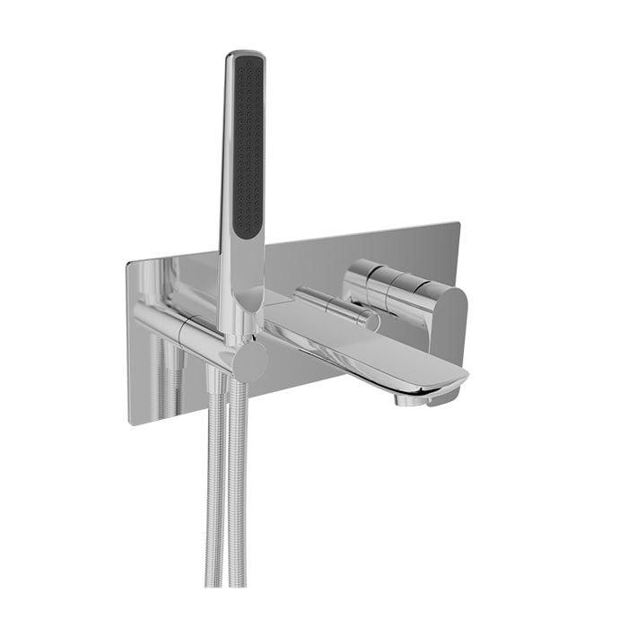 Baril Wall-mounted tub faucet with hand shower