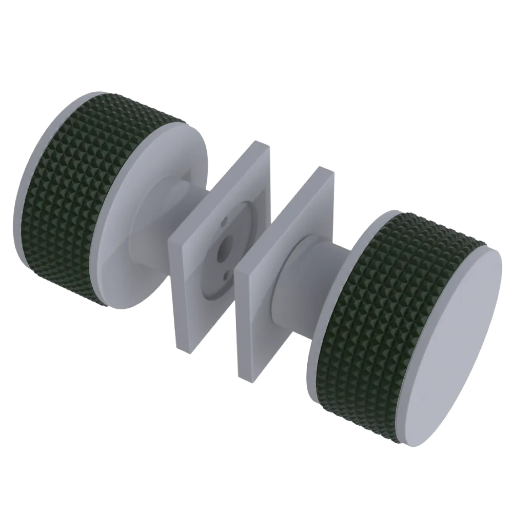 Rubinet Shower Door Knob (set) Matt White