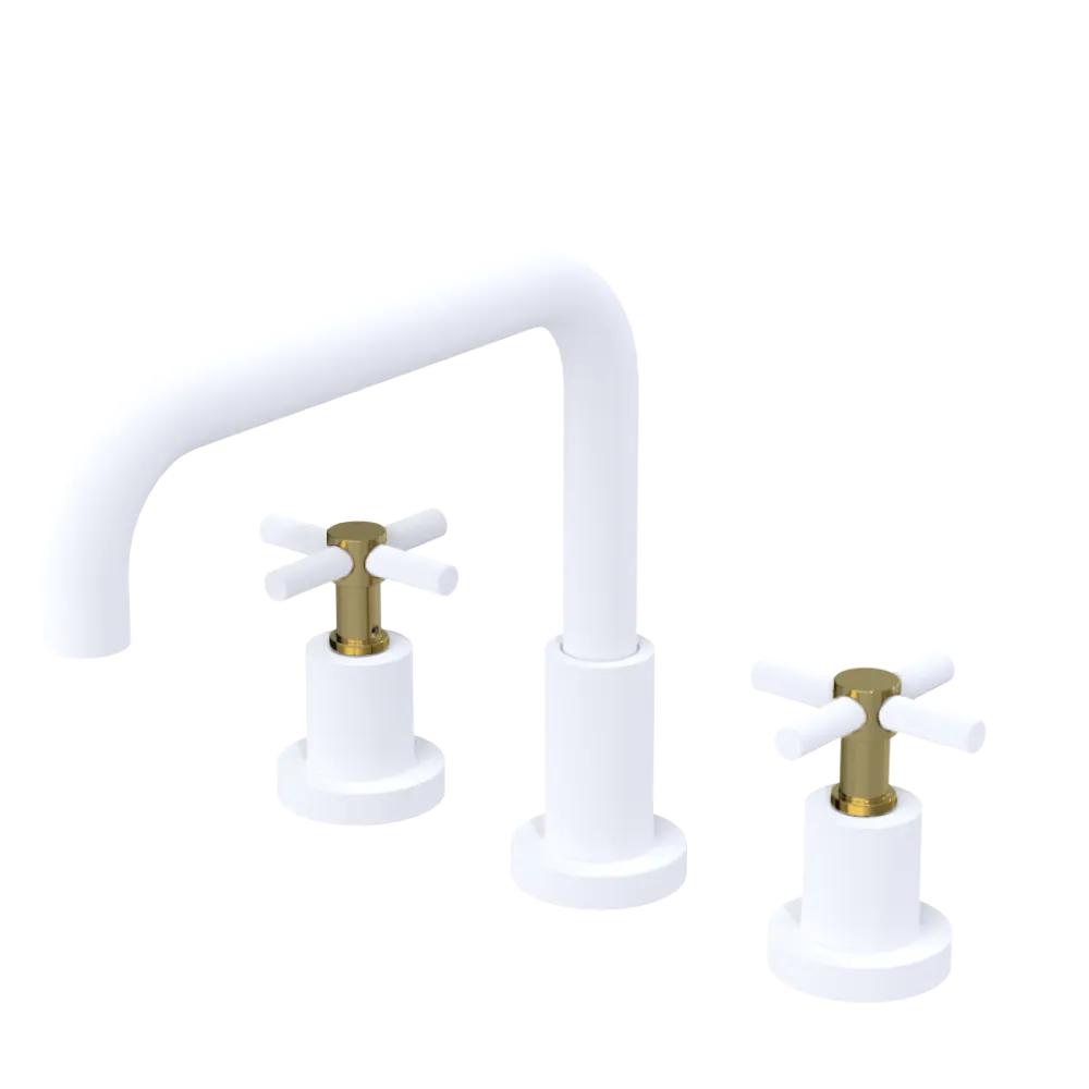 Rubinet Widespread Kitchen Set Matt White