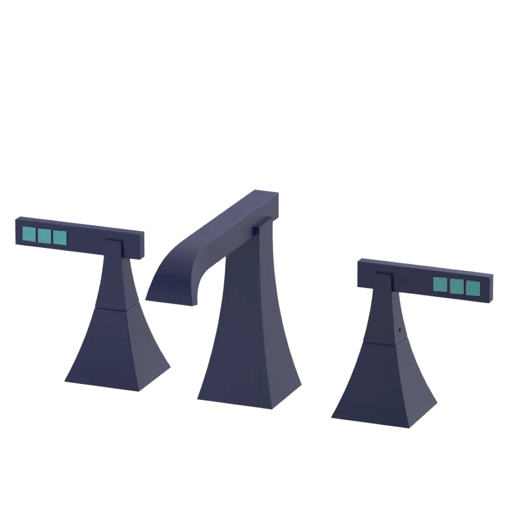 Rubinet Widespread Lav. Set. (less drain) Midnight Blue