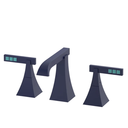 Rubinet Widespread Lav. Set. (less drain) Midnight Blue