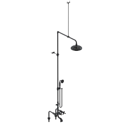 Rubinet Deck Mount Tub & Shower with Hand Held Shower Black