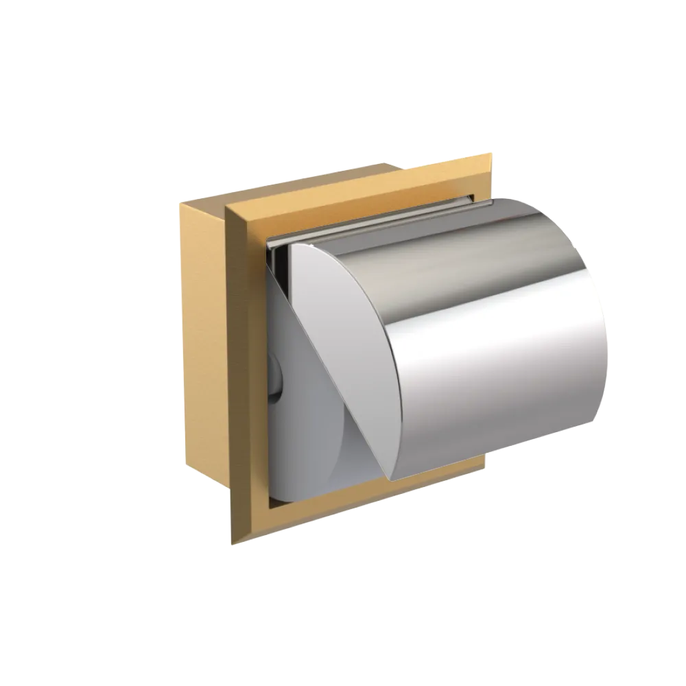 Rubinet RECESSED TOILET PAPER HOLDER Satin Gold