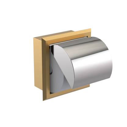 Rubinet RECESSED TOILET PAPER HOLDER Satin Gold