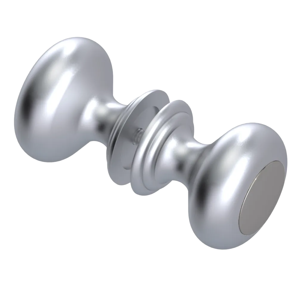 Rubinet Shower Door Knob (set) Satin Chrome