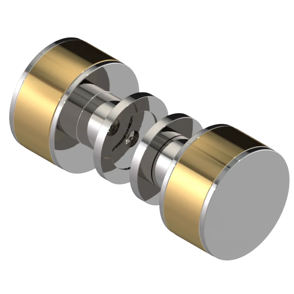Rubinet Shower Door Knob (set) Polished Nickel