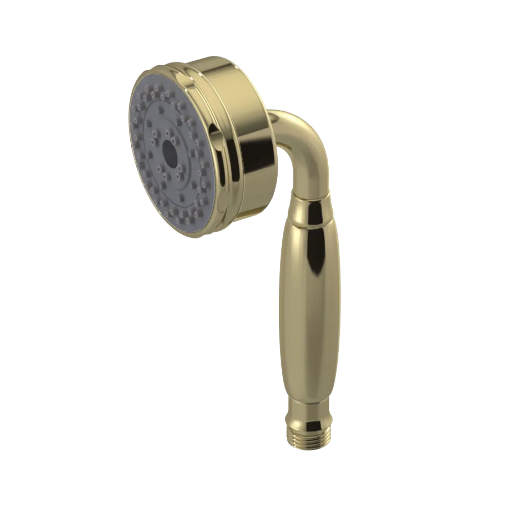 Rubinet 3 Function Hand Held Shower Only Natural Brass