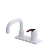 Rubinet 4" Centre Single Control Lav. Set. with Genesis spout (less drain) Matt White