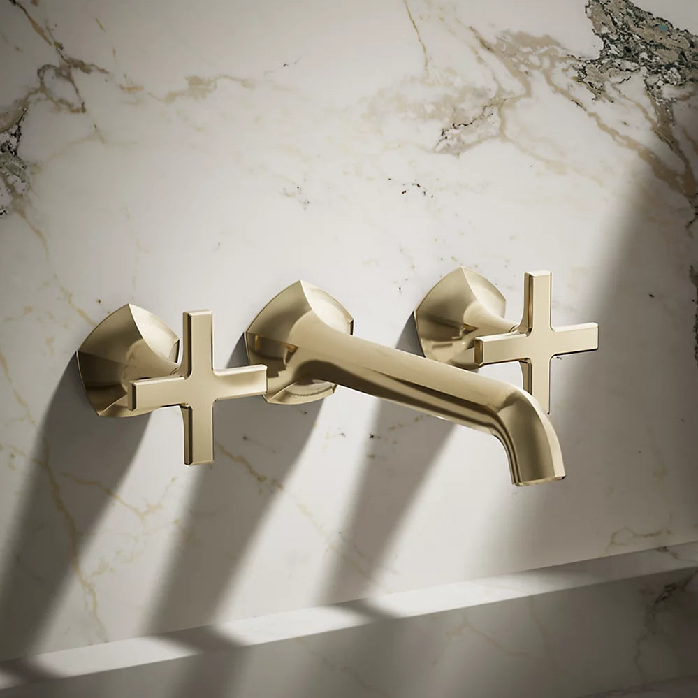 Occasion® Wall-mount bathroom sink faucet Cross handle trim, 1.2 gpm