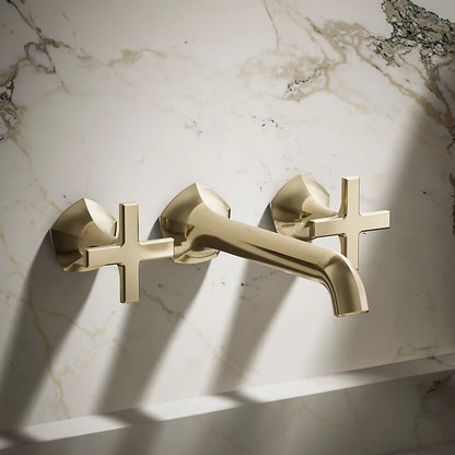 Occasion® Wall-mount bathroom sink faucet Cross handle trim, 1.2 gpm