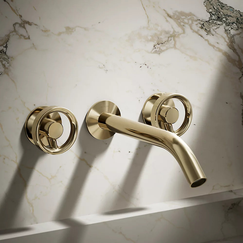 Components® Wall-mount bathroom sink faucet Industrial handle trim