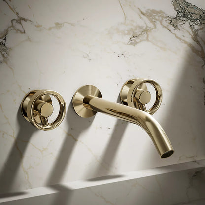 Components® Wall-mount bathroom sink faucet Industrial handle trim