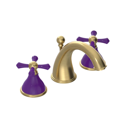 Rubinet Widespread Lav. Set. (less drain) Satin Brass