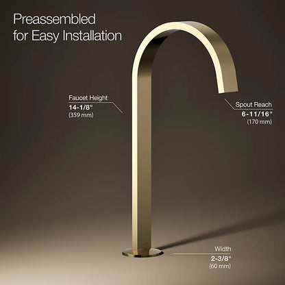 Components® Bathroom sink faucet spout with Ribbon design, 1.2 gpm