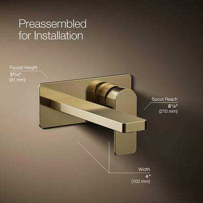 Parallel® Wall-mount single-handle bathroom sink faucet, 1.2 gpm