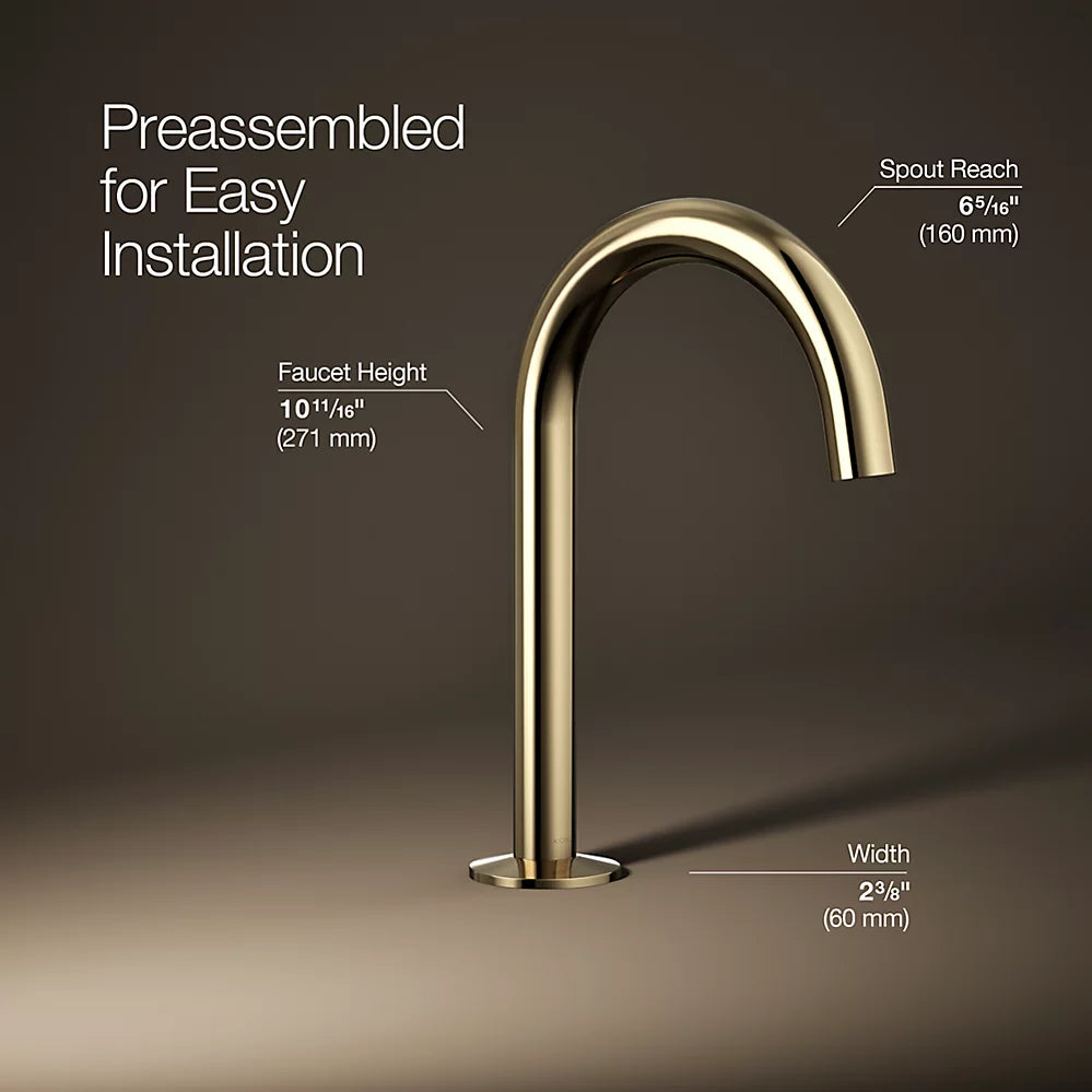 Components® Bathroom sink faucet spout with Tube design, 1.2 gpm
