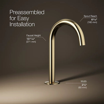 Components® Bathroom sink faucet spout with Tube design, 1.2 gpm