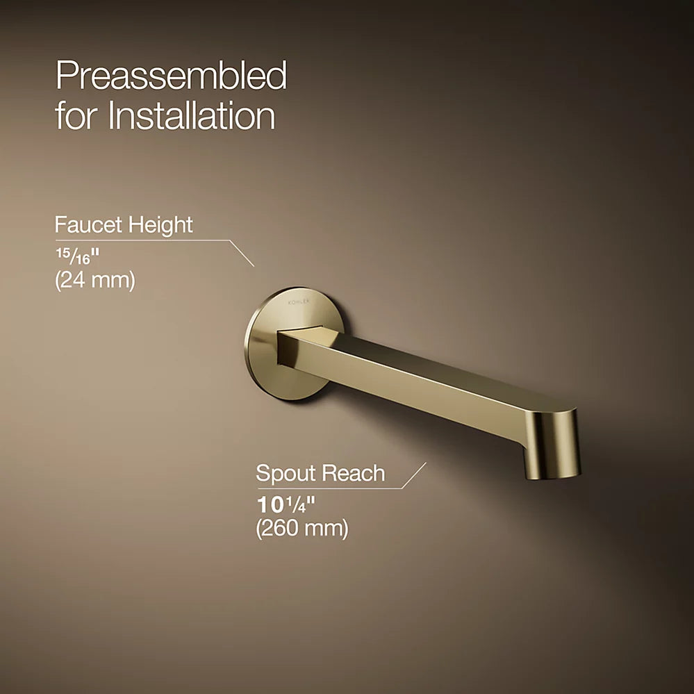 Components® Wall-mount bathroom sink faucet spout with Row design, 1.2 gpm