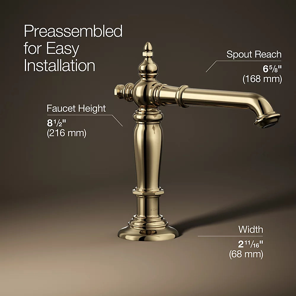 Artifacts® Bathroom sink faucet spout with Column design, 1.2 gpm