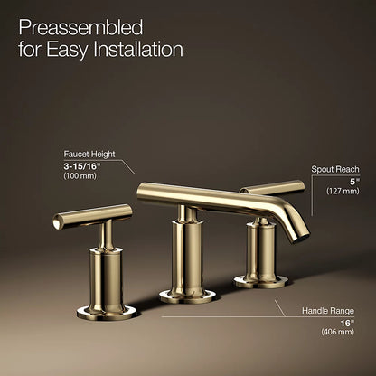 Purist® Widespread bathroom sink faucet with Lever handles, 1.2 gpm