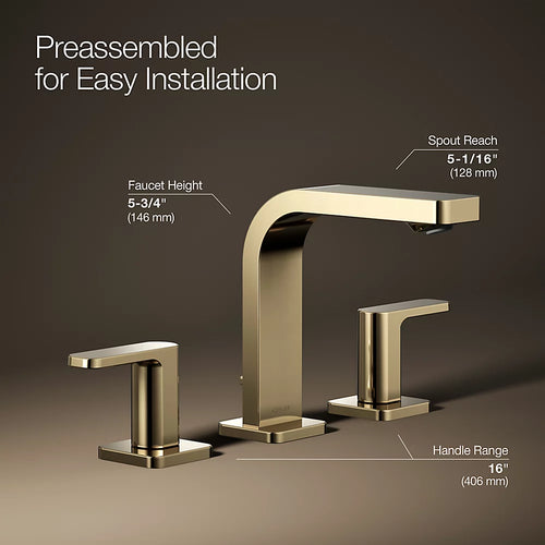 Parallel® Widespread bathroom sink faucet, 1.2 gpm