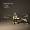 Artifacts® with Flume design Bathroom sink faucet spout with Flume design, 1.2 gpm