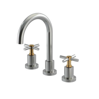 Rubinet Widespread Lav. Set. (less drain) Satin Nickel