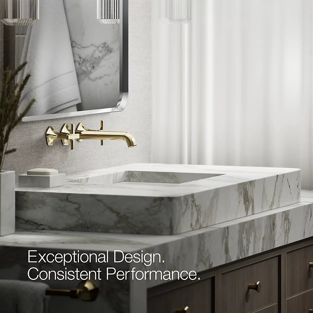 Occasion® Wall-mount bathroom sink faucet Cross handle trim, 1.2 gpm