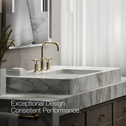 Purist® Widespread bathroom sink faucet with Cross handles, 1.2 gpm
